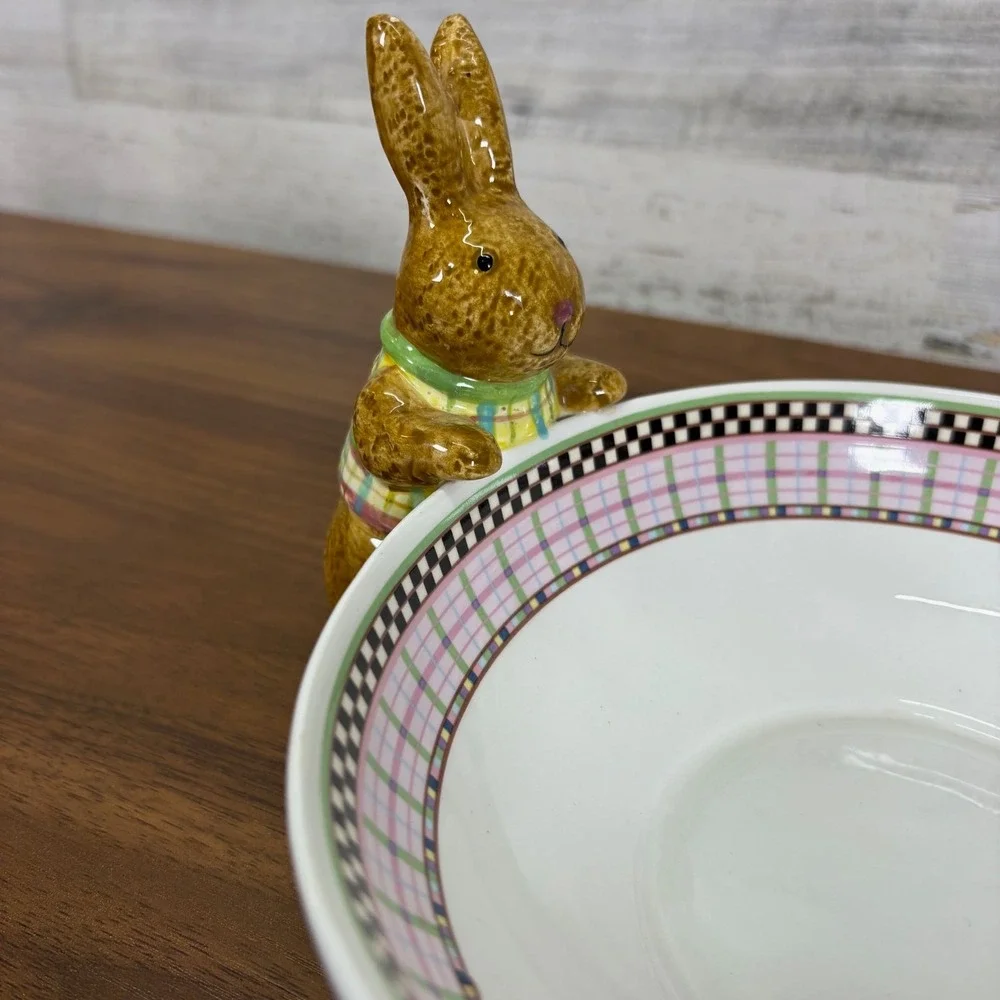 Debbie Mumm Sakura Spring is in the Air Bunny Nibbler Bowl‎ 1990's